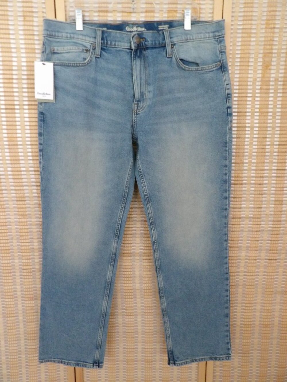 NWT Men's Goodfellow 38x30 Total Flex Slim Fit Straight Leg Denim Jeans